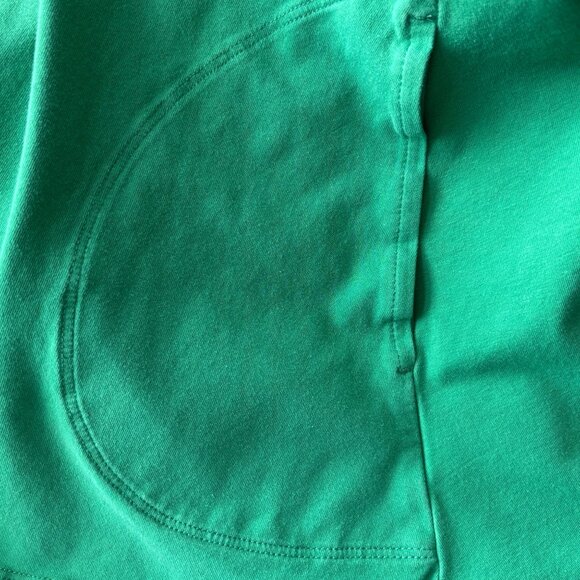 Attitudes by Renee Green Round Neck Tunic Top Front Pockets Elbow Sleeves Cotton - Picture 6 of 8